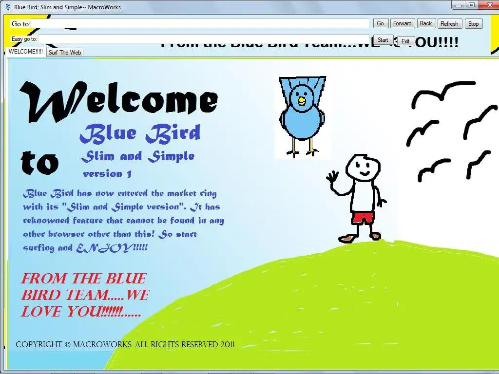 Download web tool or web app Blue Bird(Web Browser)