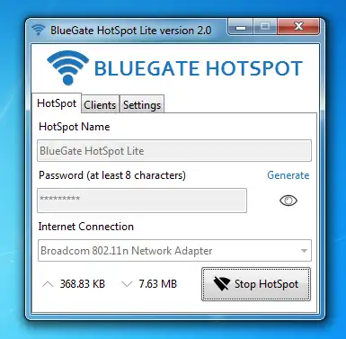 Download web tool or web app BlueGate HotSpot