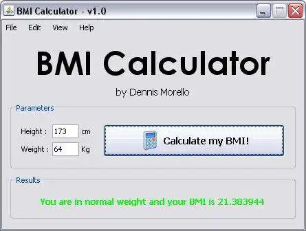 Download web tool or web app BMI Calculator to run in Linux online