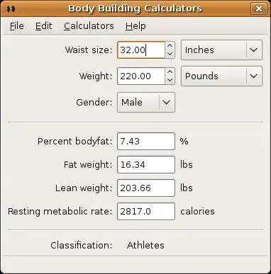 Download web tool or web app BodyBuilding Calculators to run in Linux online