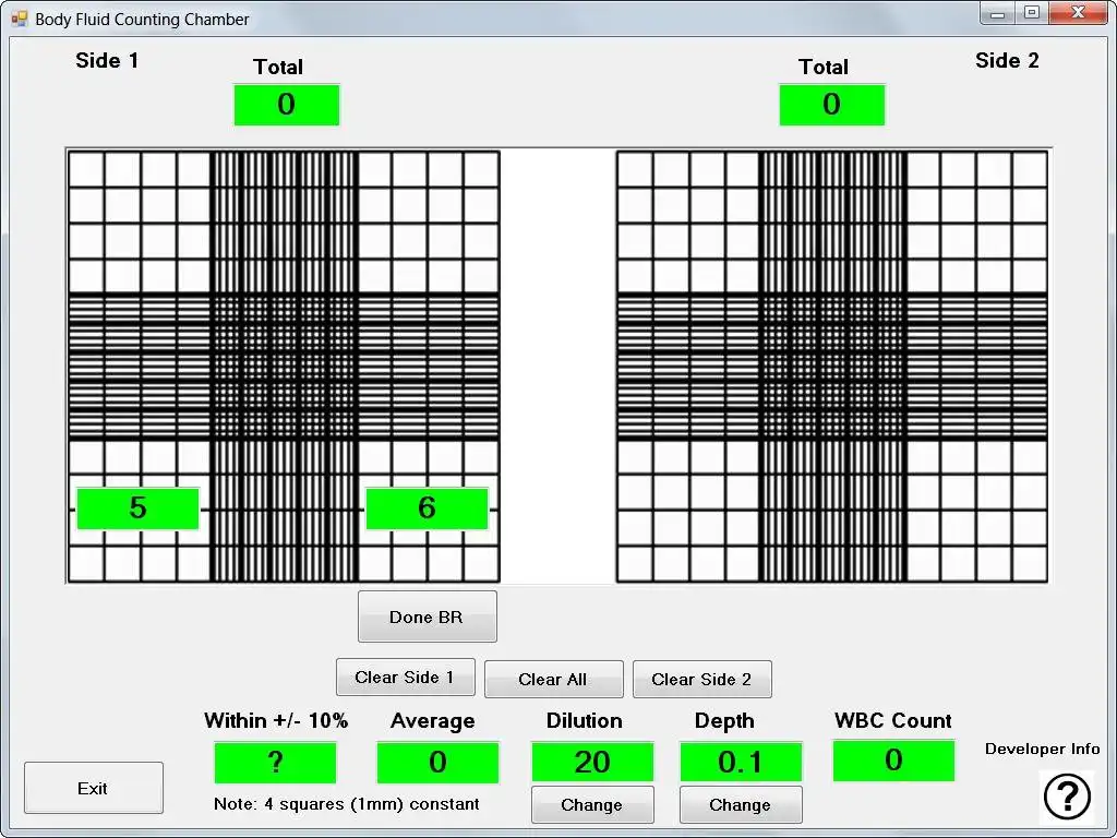 Download web tool or web app Body Fluid Cell Counter "Hemocytometer" to run in Windows online over Linux online