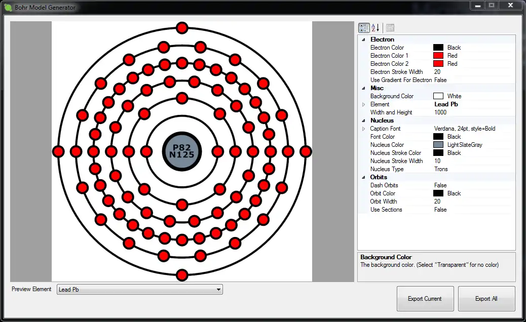 Download web tool or web app Bohr Model Generator