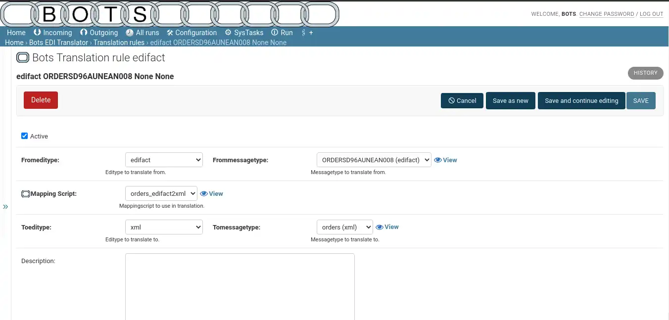 Download web tool or web app Bots-ediint open source edi translator