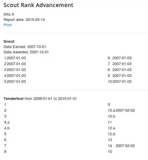 Download web tool or web app Boy Scout Advancement