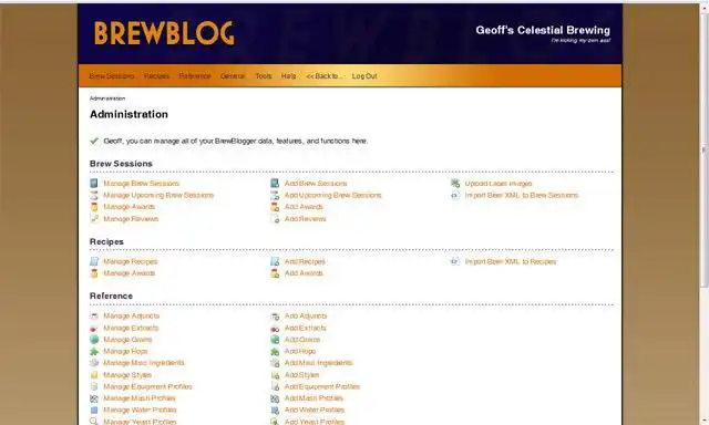 Download web tool or web app BrewBlogger 2.3