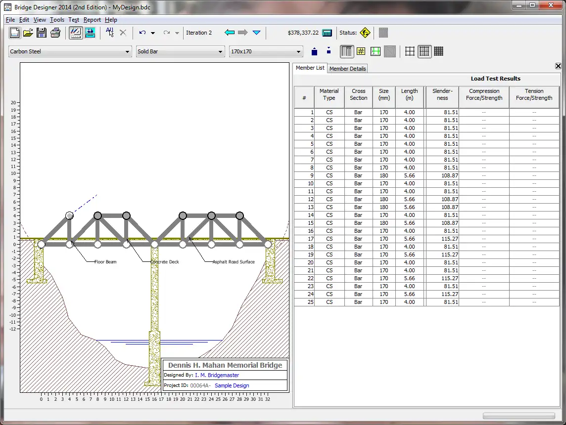 Download web tool or web app Bridge Designer and Contest to run in Windows online over Linux online