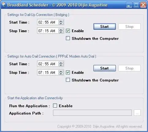 Download web tool or web app Broadband Scheduler v1.0