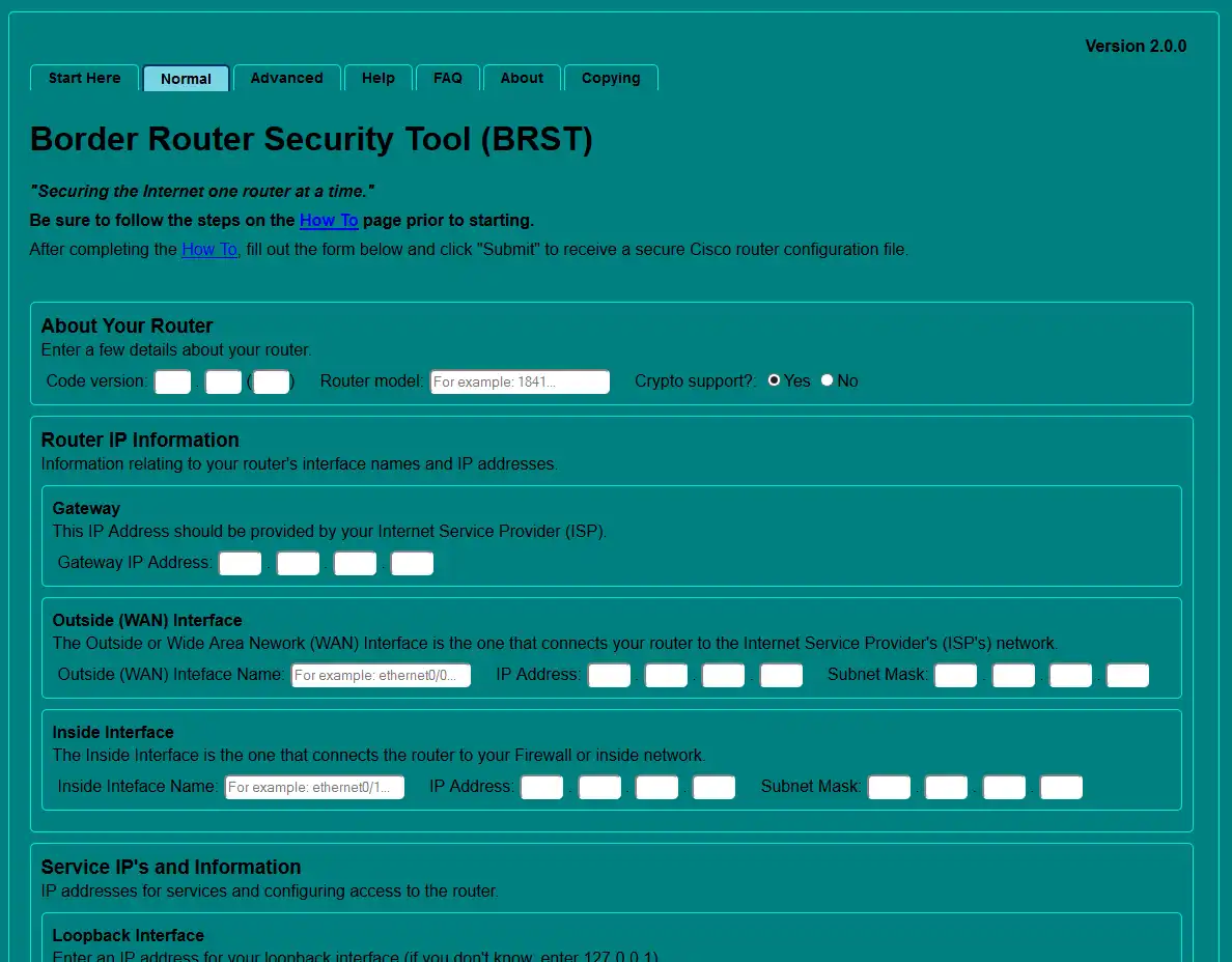 Download web tool or web app BRST - Border Router Security Tool