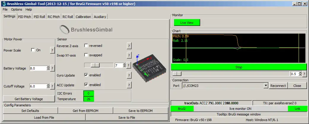 Download web tool or web app brushless-gimbal-BruGi to run in Windows online over Linux online