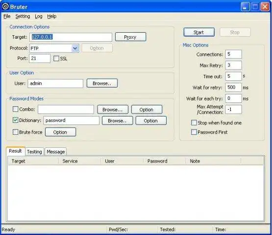 Download web tool or web app Bruter