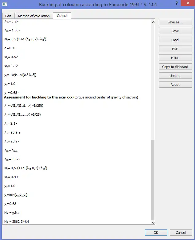 下载 Web 工具或 Web 应用程序 Buckling in compression EC3