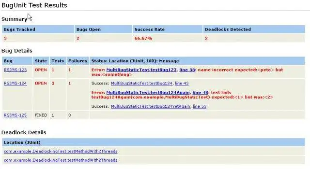 Download web tool or web app BugUnit - Bugs in JUnit