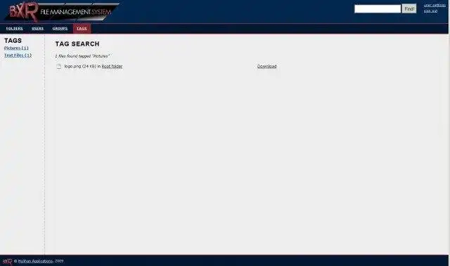 Download web tool or web app BXR File Management System