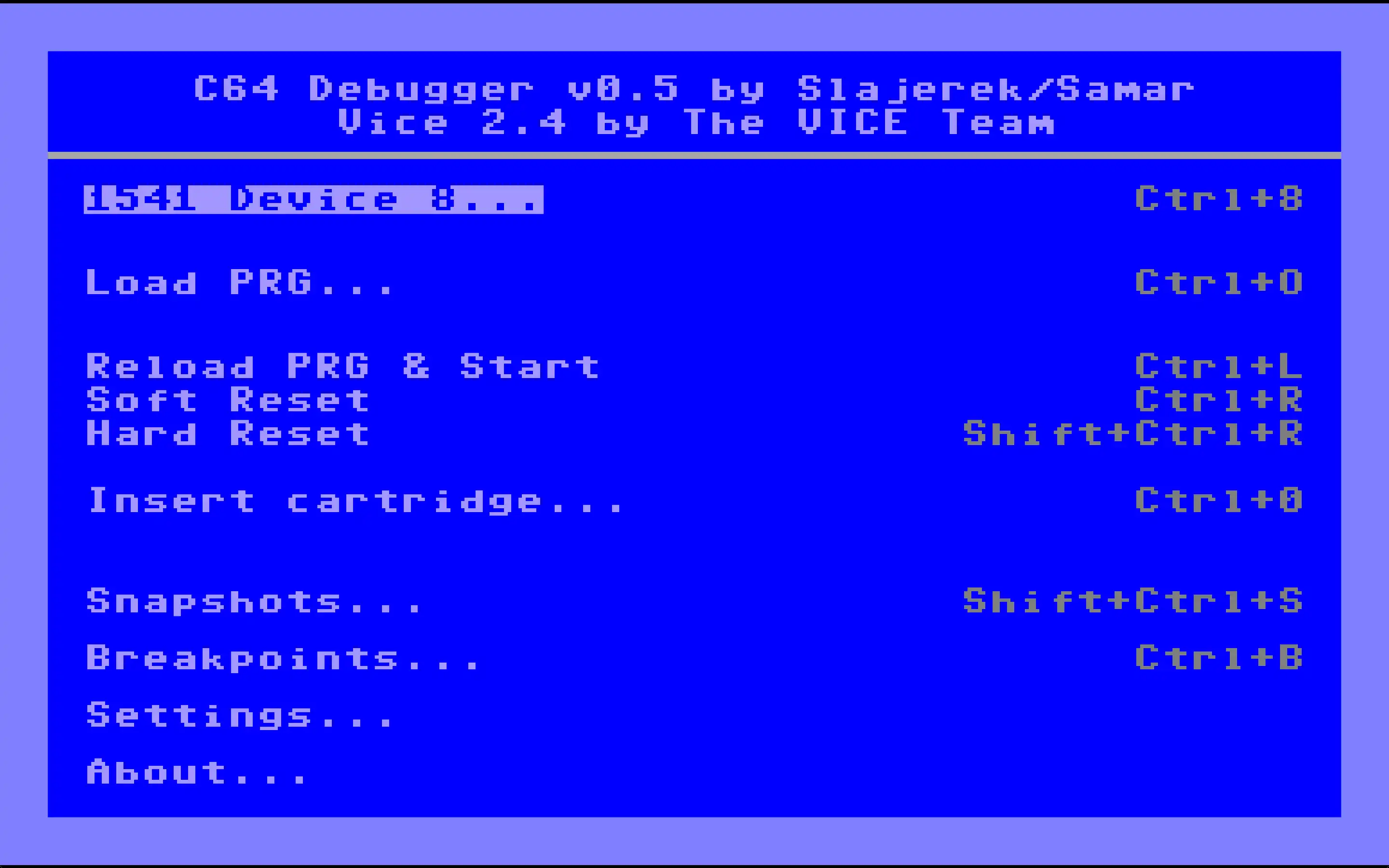 Загрузите веб-инструмент или веб-приложение C64 65XE Debugger