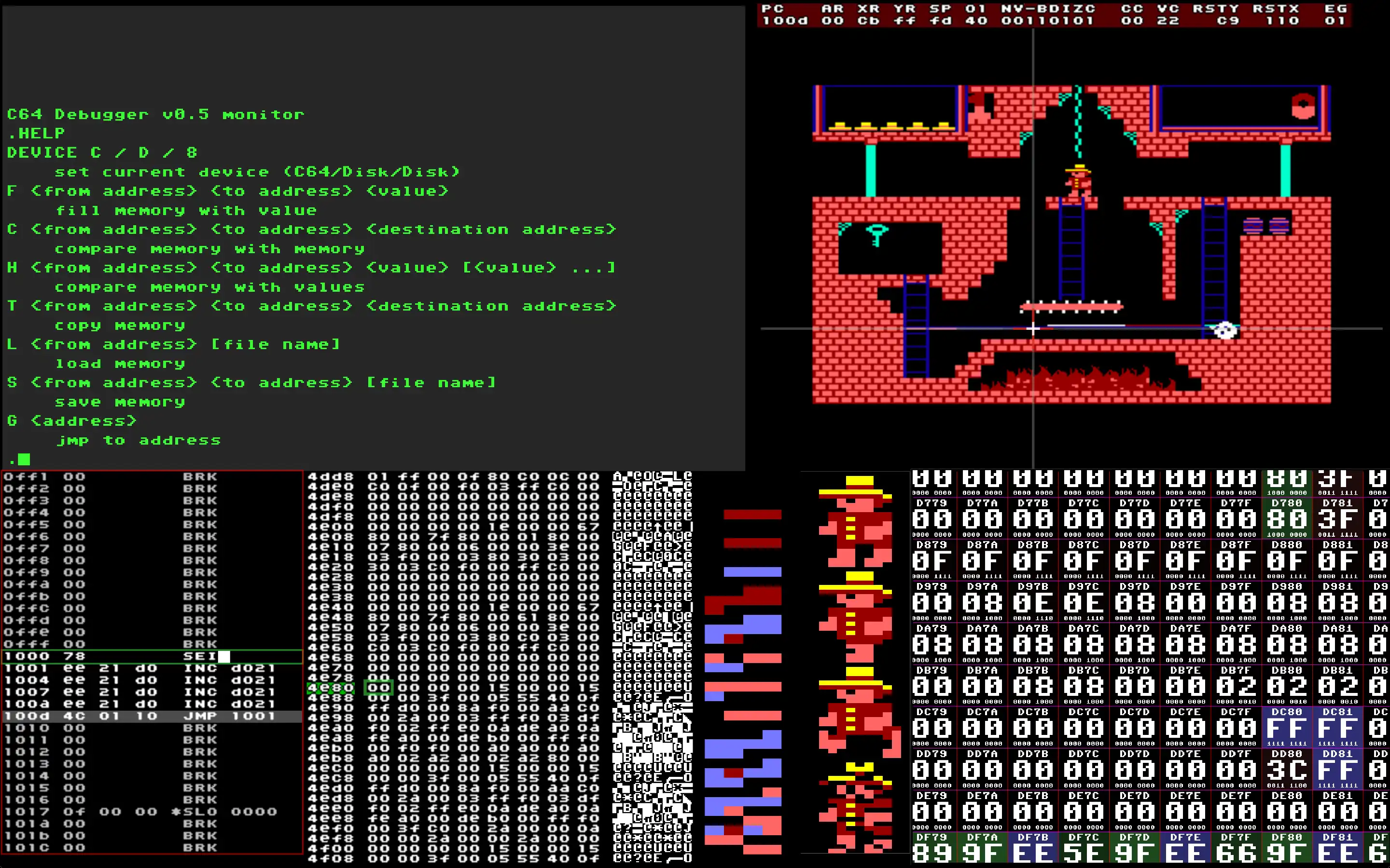 Загрузите веб-инструмент или веб-приложение C64 65XE Debugger