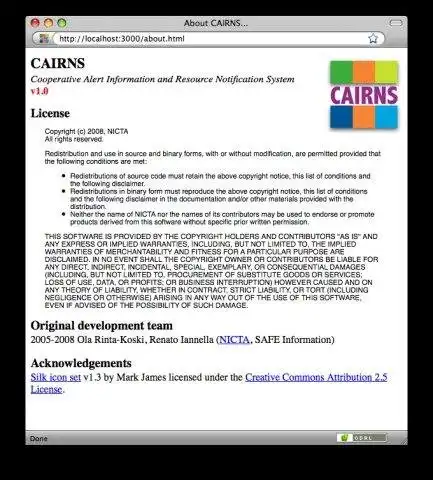 Download web tool or web app CAIRNS