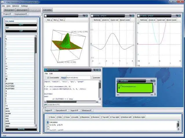 Download web tool or web app Calclipse to run in Windows online over Linux online