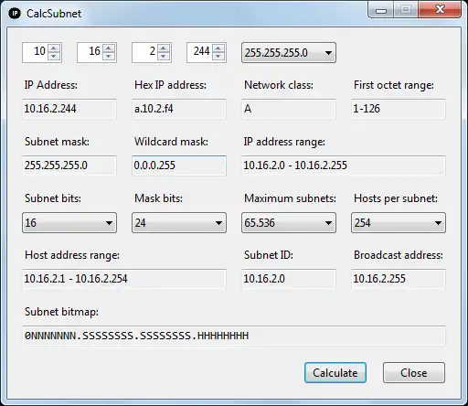 Download web tool or web app CalcSubnet