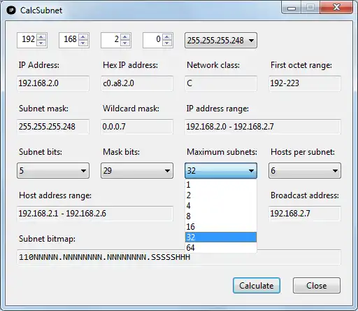 Download web tool or web app CalcSubnet