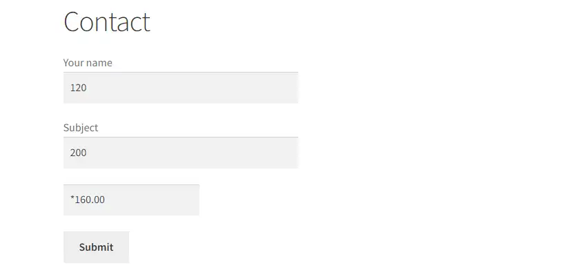 Download web tool or web app Calculation For Contact Form 7