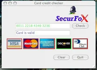 Download web tool or web app Card credit checker