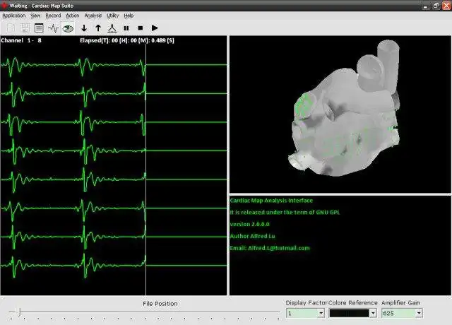 Download web tool or web app CardiacMap to run in Windows online over Linux online