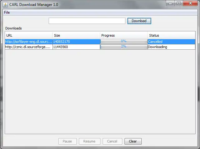 Download web tool or web app CARL Download Manager