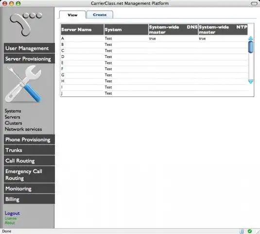 Download web tool or web app CarrierClass.net Large-Scale Open PBX