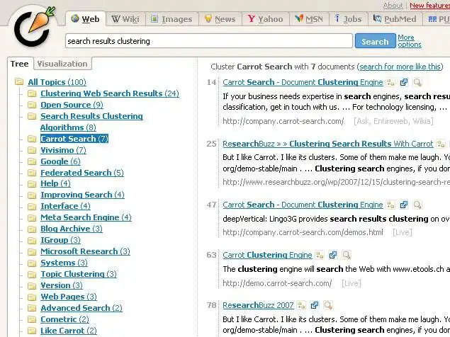 Download web tool or web app Carrot2 to run in Linux online