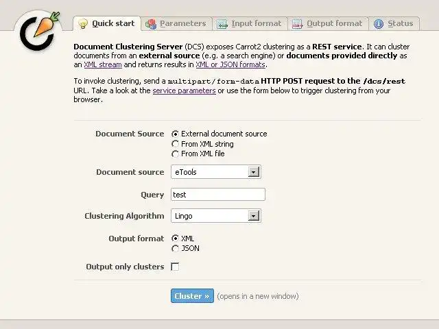 Download web tool or web app Carrot2 to run in Linux online