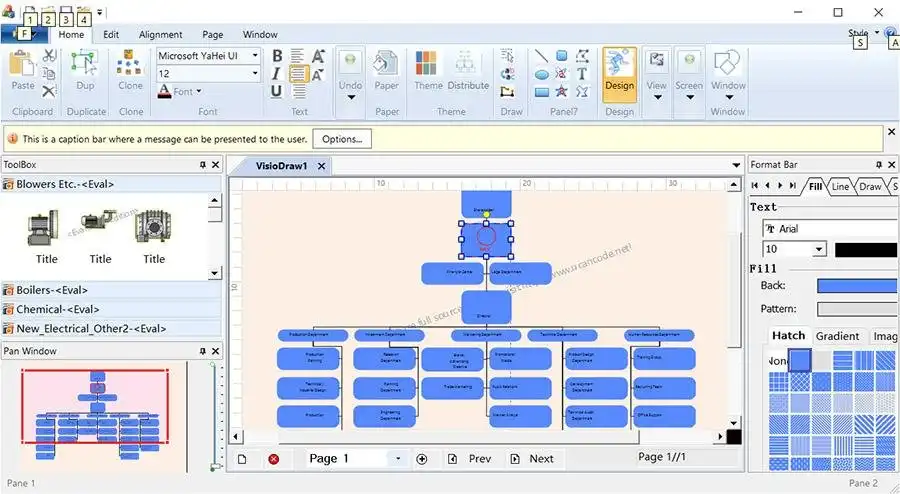 Download web tool or web app C/C++ Visio Like Diagramming Codes