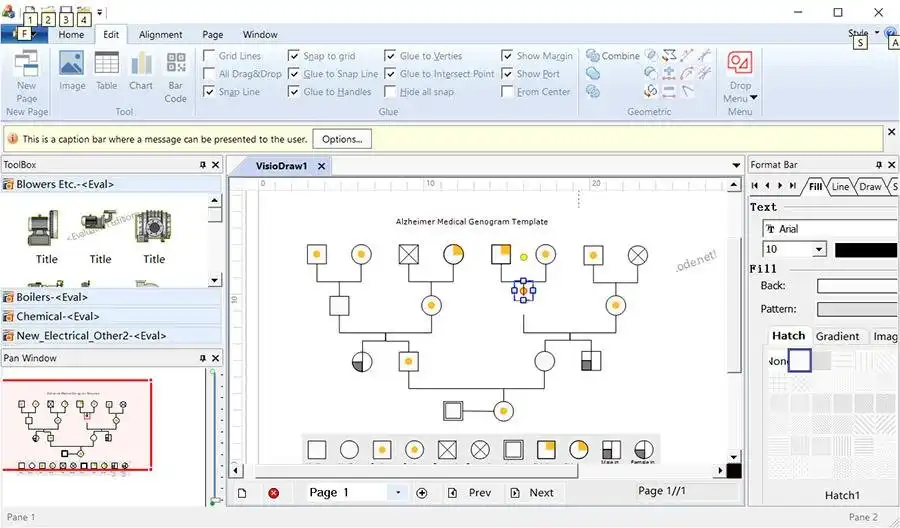 Download web tool or web app C/C++ Visio Like Diagramming Codes