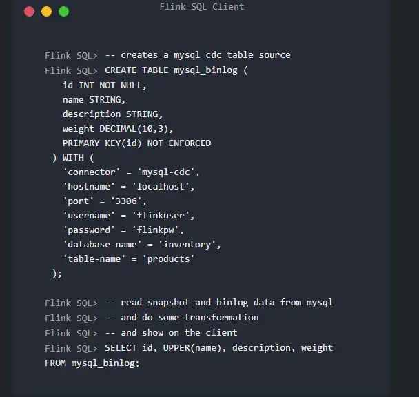 Download web tool or web app CDC Connectors for Apache Flink