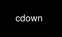 Run cdown in OnWorks free hosting provider over Ubuntu Online, Fedora Online, Windows online emulator or MAC OS online emulator