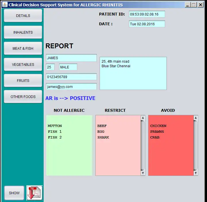 Download web tool or web app CDSS for Allergy-Diagnosis