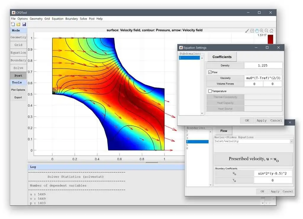 下载网络工具或网络应用 CFDTool - MATLAB CFD 仿真 GUI 工具