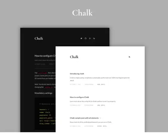 Téléchargez un outil Web ou une application Web Chalk Theme