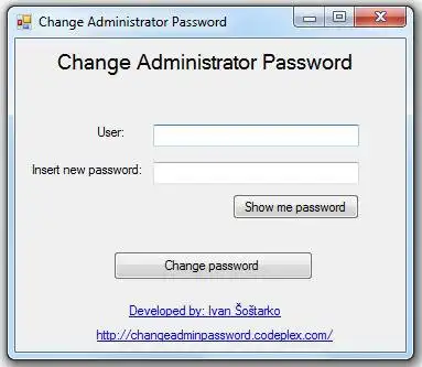 Download web tool or web app Change admin password