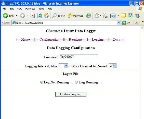 Download web tool or web app Channel 8 Data Logger to run in Linux online