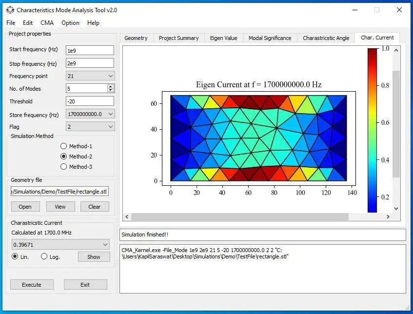 Descargar herramienta web o aplicación web Análisis de modo de características