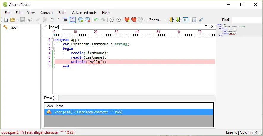 Download web tool or web app Charm Pascal IDE