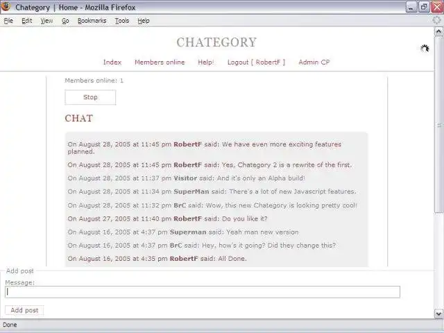 Download web tool or web app Chategory