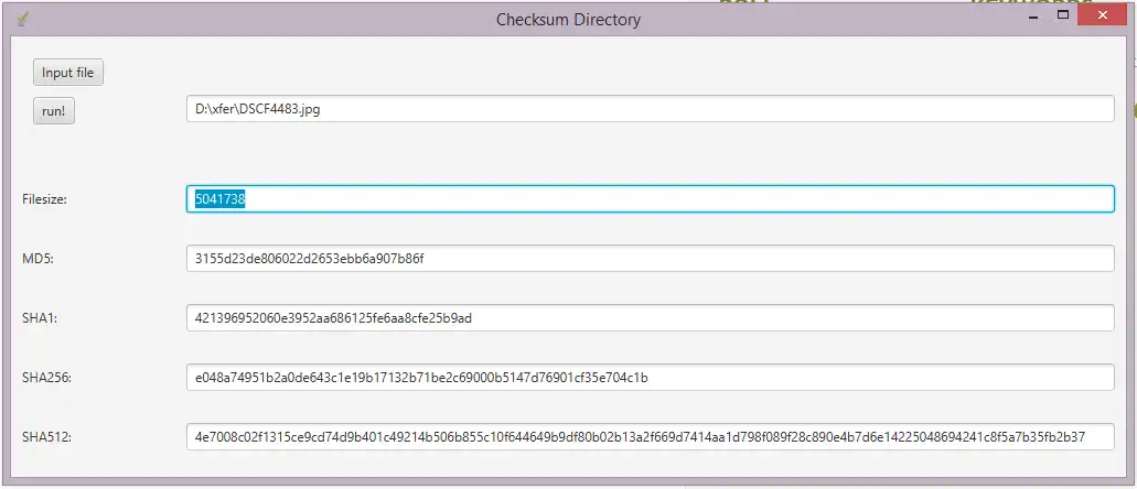 Download web tool or web app Checksum Directory