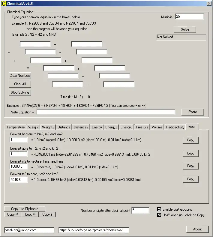 Download web tool or web app ChemicalA to run in Windows online over Linux online