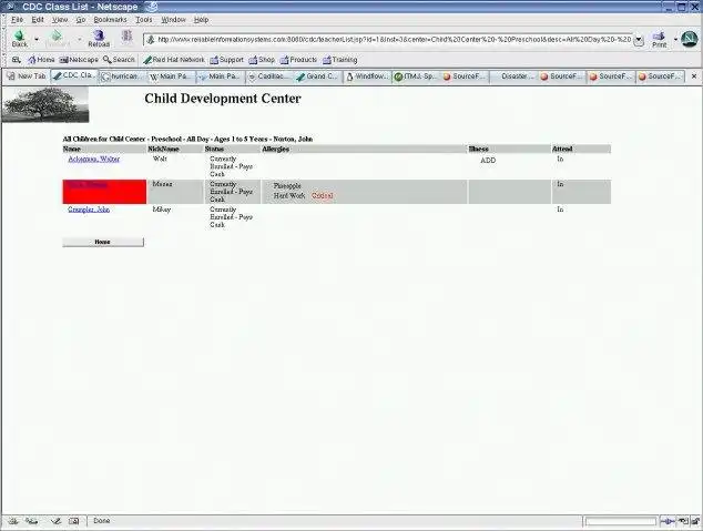 Download web tool or web app Child Care Center Web Application