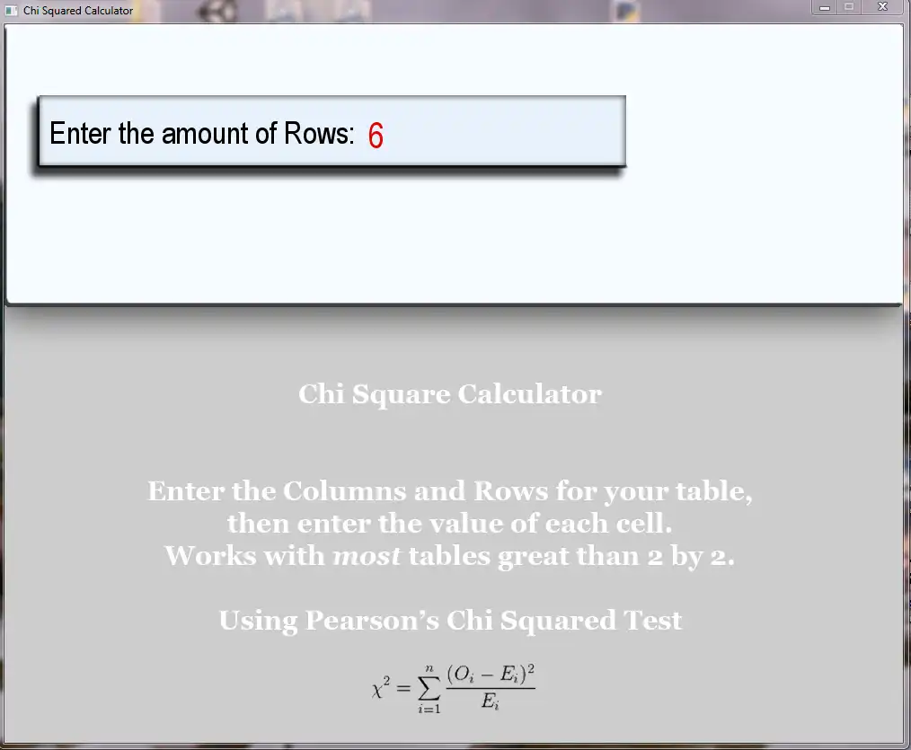 Download web tool or web app Chi Square Calculator