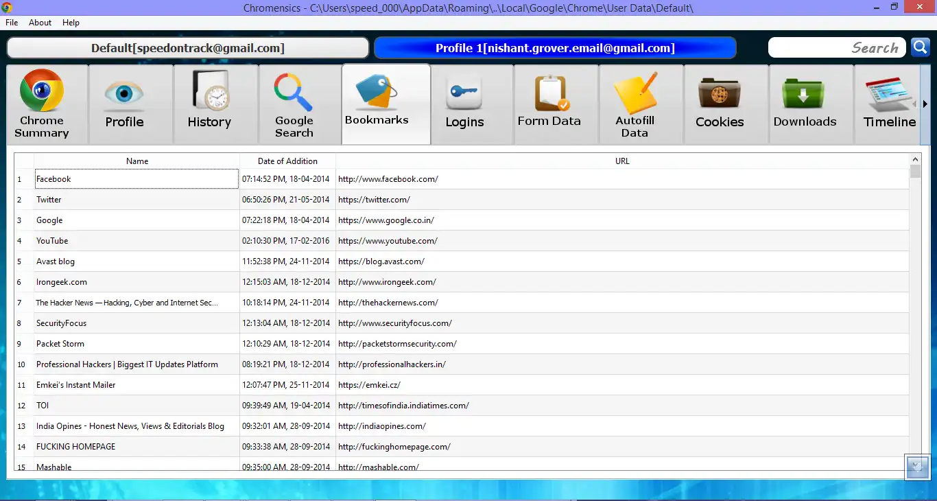 Download web tool or web app Chromensics - Google Chrome Forensics