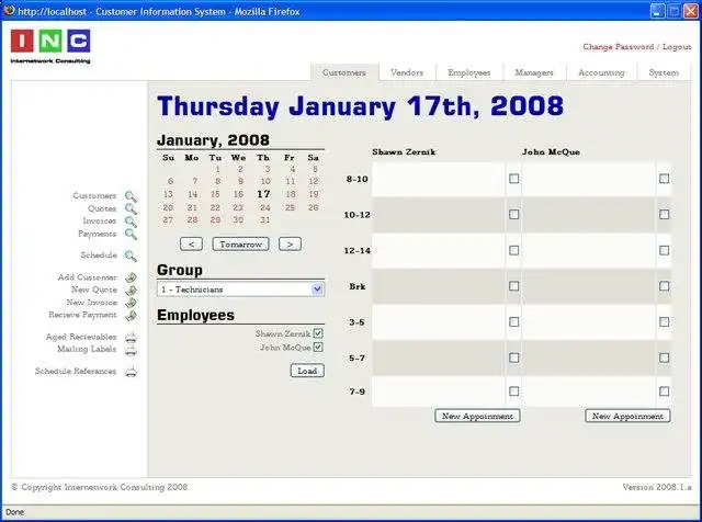 Download web tool or web app CIS - Customers Accounting Scheduleing