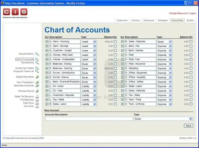 دانلود ابزار وب یا برنامه وب CIS - Customers Accounting Scheduleing