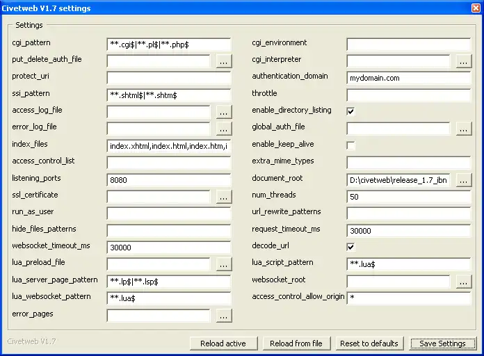 Download web tool or web app civetweb